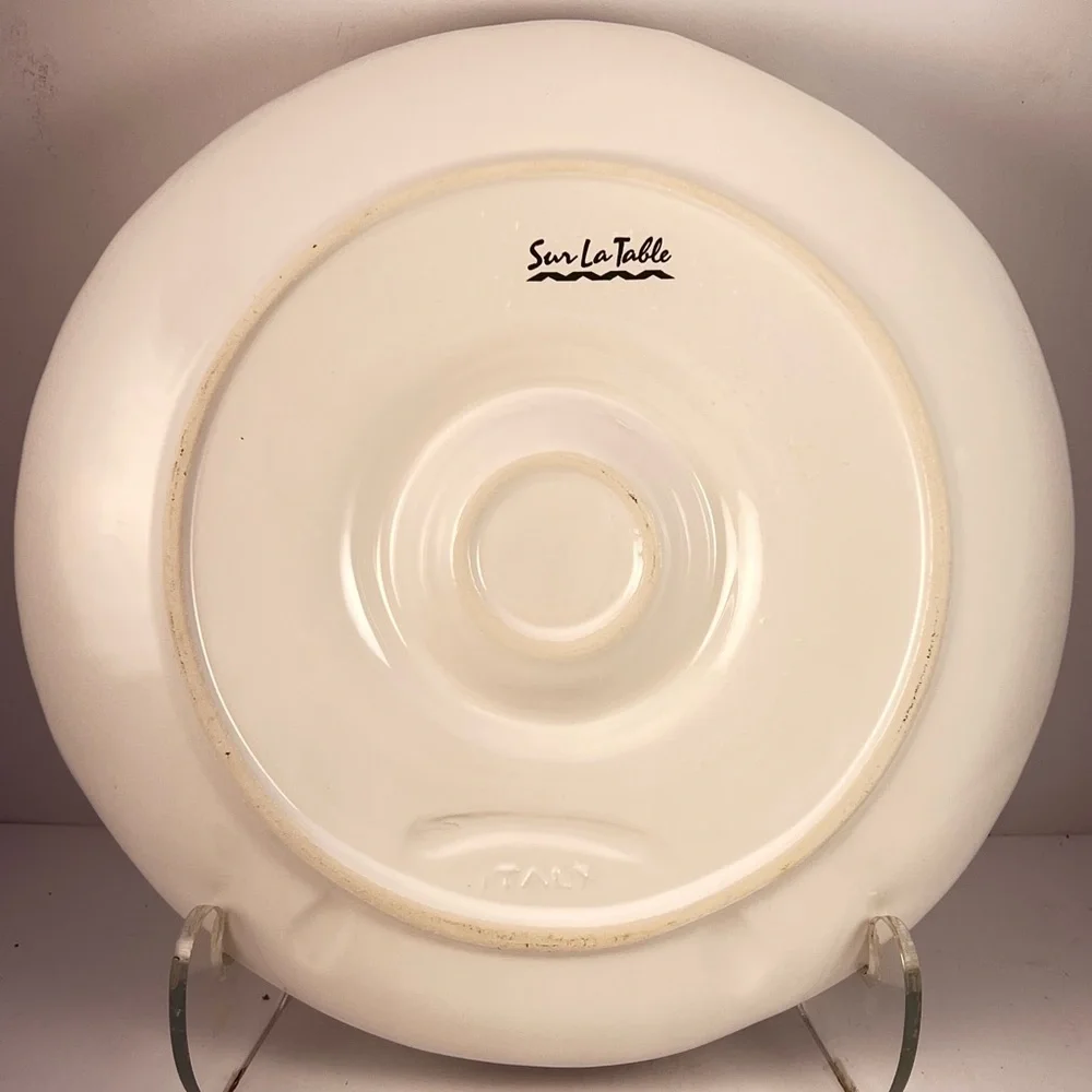 Sur La Table Vintage Set of 8 Italian Majolica Artichoke Plates Made in Italy